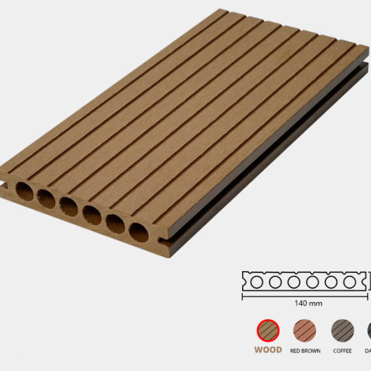 Sàn Gỗ Nhựa Ngoài Trời 140x25-6R Wood Sàn Gỗ Nhựa Ngoài Trời 140x25-6R Wood