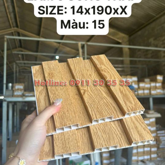Lam 3 Sóng Thấp Nhựa Giả Gỗ| Màu 15