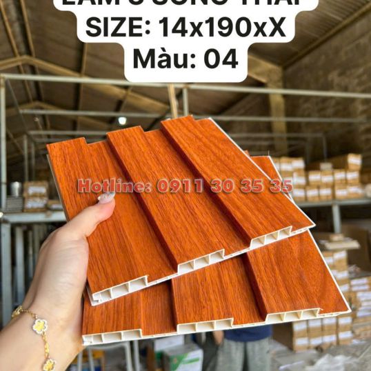 Lam 3 Sóng Thấp Nhựa Giả Gỗ| Màu 04
