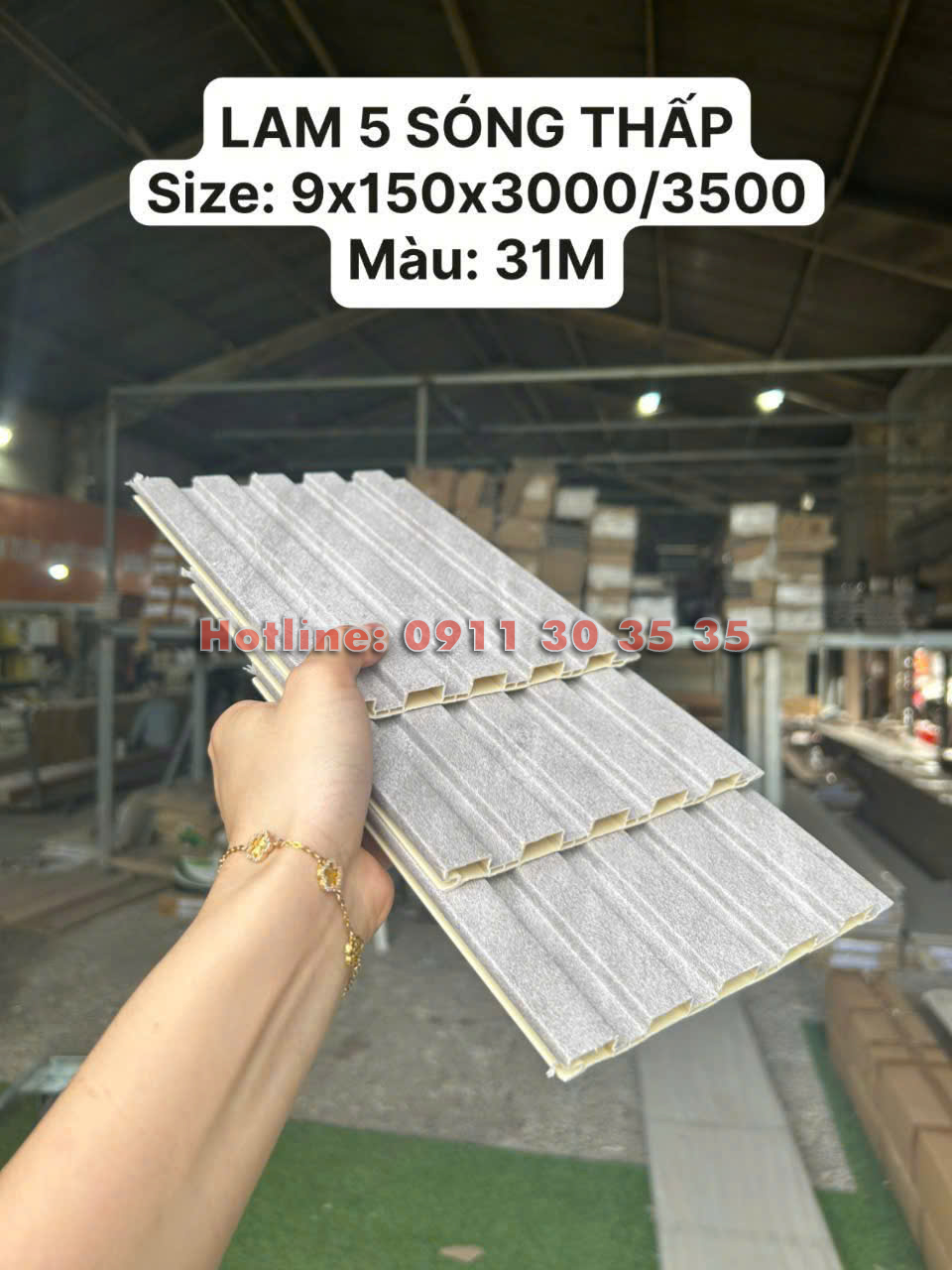 Lam 5 Sóng Thấp Nhựa Giả Gỗ| Màu 31M