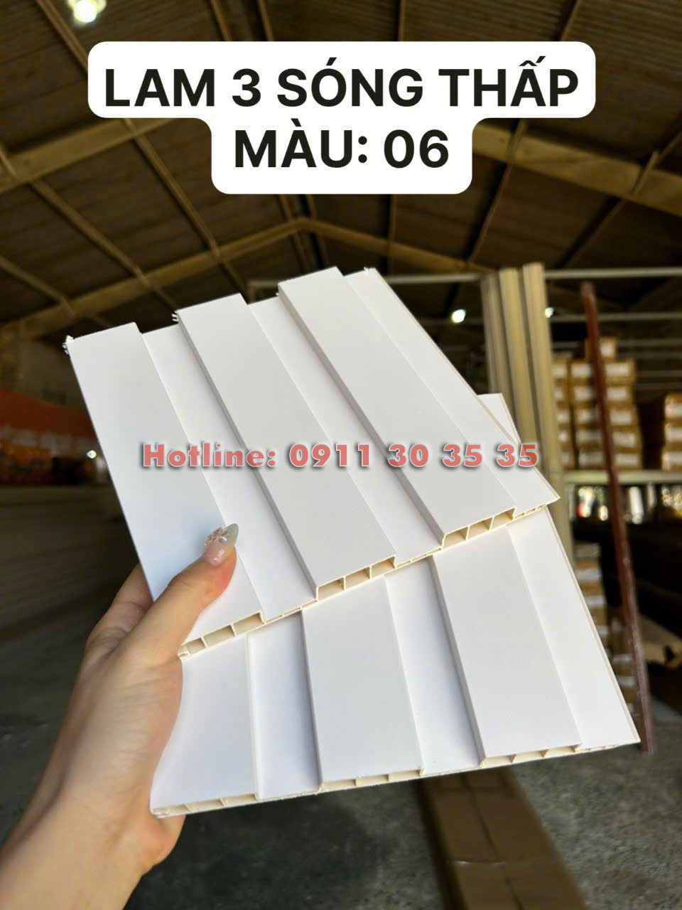 Lam 3 Sóng Thấp Nhựa Giả Gỗ| Màu 06