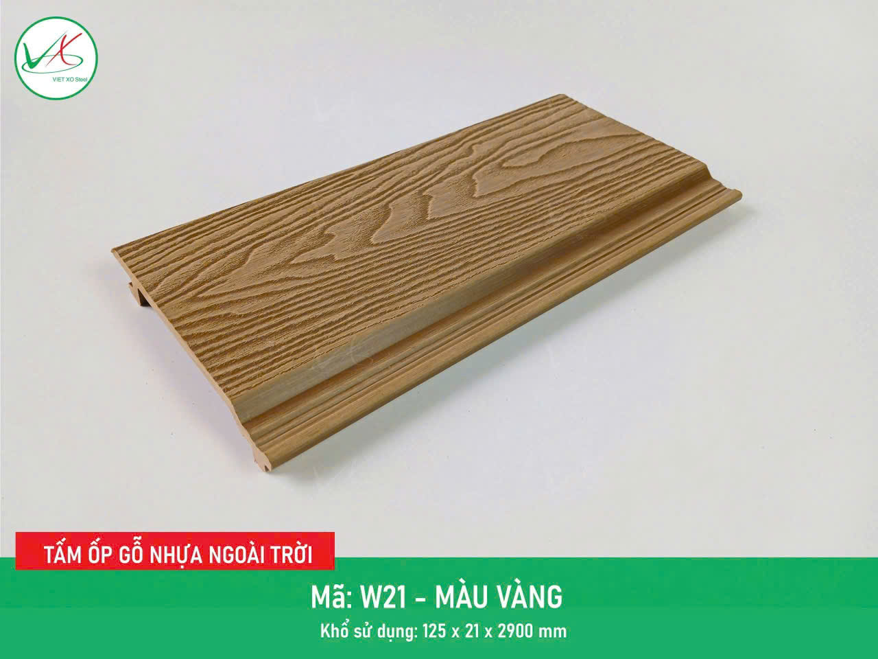 Tấm ốp nhựa ngoài trời | W21 Màu Vàng